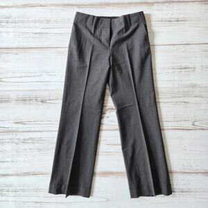 Ann Taylor Slate Gray Lined Trouser Pants sz 4P